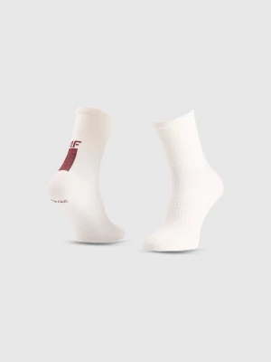 4F Skarpetki trekkingowe za kostkę damskie - białe 35-38