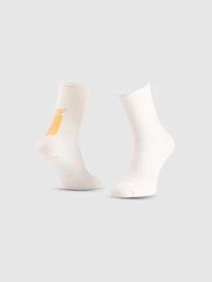 4F Skarpetki trekkingowe za kostkę męskie - białe 39-42