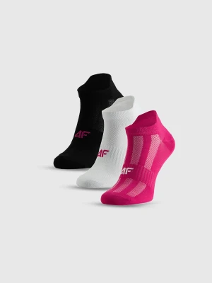 4F Skarpetki treningowe krótkie (3-pack) damskie - czarne+białe+różowe 35-38