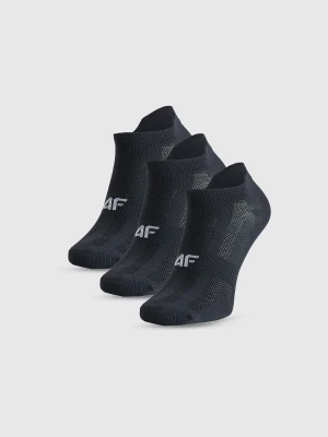 4F Skarpetki treningowe przed kostkę (3-pack) damskie - czarne 39-42