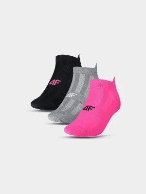 4F Skarpetki treningowe przed kostkę (3-pack) damskie - multikolor 35-38