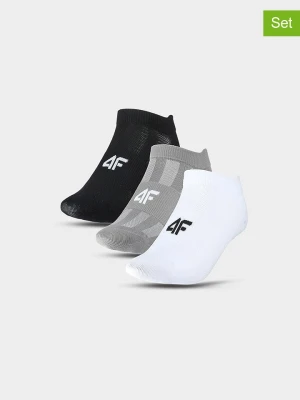 4F Skarpety (3 pary) w kolorze szarym, czarnym i białym rozmiar: 39-42
