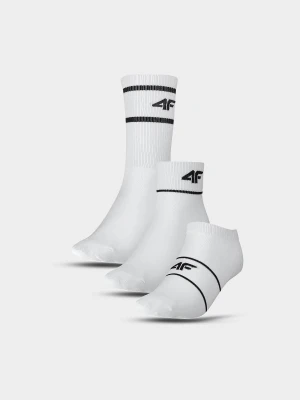 4F Skarpety casual (3-pack) uniseks - białe 39-42