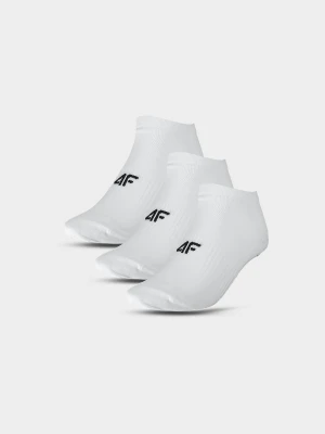 4F Skarpety casual przed kostkę (3-pack) damskie - białe 39-42