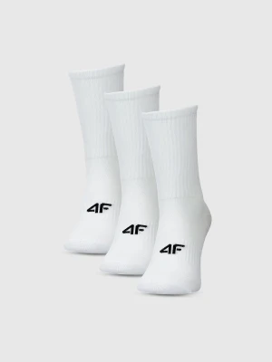4F Skarpety casual za kostkę (3-pack) damskie - białe 39-42