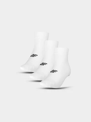 4F Skarpety casual za kostkę (3-pack) damskie - białe 35-38