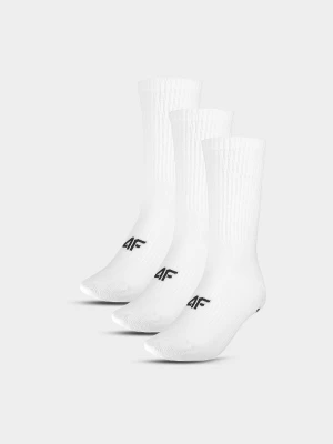 4F Skarpety casual za kostkę (3-pack) damskie - białe 35-38