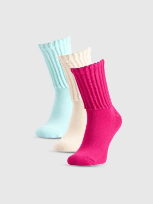 4F Skarpety casual za kostkę (3-pack) damskie - multikolor 39-42