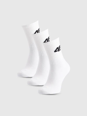 4F Skarpety casual za kostkę (3-pack) uniseks - białe 35-38