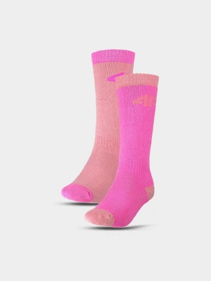 4F Skarpety narciarskie (2-pack) dziewczęce - multikolor 38-40