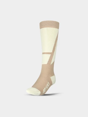 4F Skarpety narciarskie damskie - beżowe 39-42