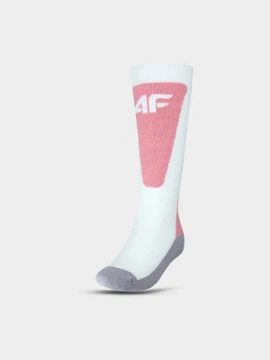 4F Skarpety narciarskie dziewczęce - białe 38-40