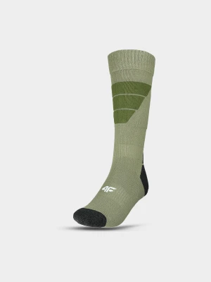 4F Skarpety narciarskie męskie - khaki 43-46