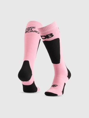 4F Skarpety snowboardowe damskie - różowe 35-38