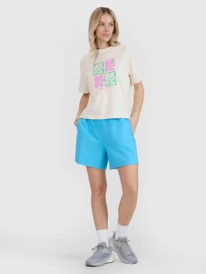 4F Spodenki casual damskie - niebieskie XXL