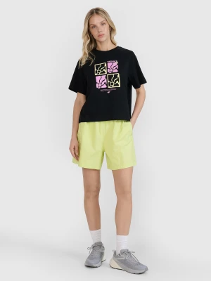 4F Spodenki casual damskie - żólte XL