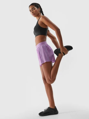 4F Spodenki do biegania szybkoschnące damskie - fioletowe XL