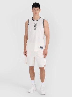 4F Spodenki do koszykówki szybkoschnące męskie - białe L