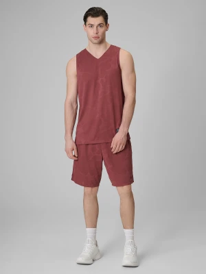 4F Spodenki do koszykówki szybkoschnące uniseks - burgundowe L