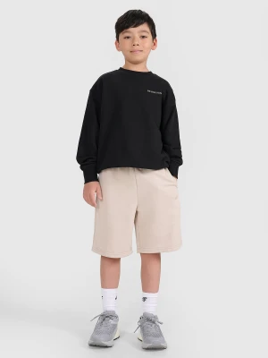 4F Spodenki dresowe chłopięce - beżowe 128 (7-8 lat)