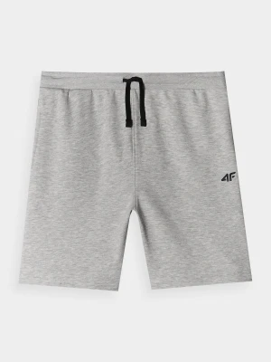 4F Spodenki dresowe chłopięce - chłodny jasny szary 146 (10-11 lat)