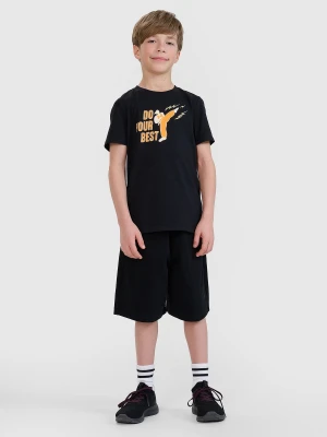 4F Spodenki dresowe chłopięce - czarne 134 (8-9 lat)