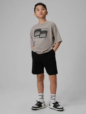 4F Spodenki dresowe chłopięce - czarne 134 (8-9 lat)