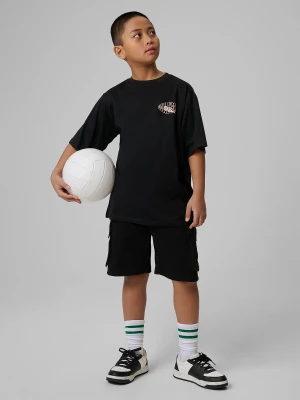 4F Spodenki dresowe chłopięce - czarne 146 (10-11 lat)