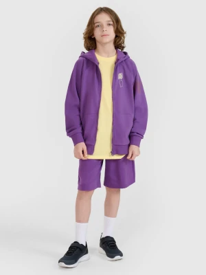 4F Spodenki dresowe chłopięce - fioletowe 140 (9-10 lat)