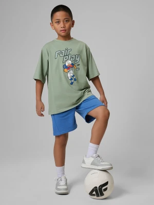 4F Spodenki dresowe chłopięce - niebieskie 134 (8-9 lat)