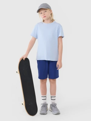 4F Spodenki dresowe chłopięce - niebieskie 128 (7-8 lat)