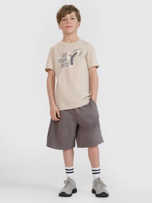 4F Spodenki dresowe chłopięce - szare 128 (7-8 lat)