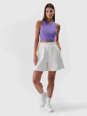 4F Spodenki dresowe damskie - białe S