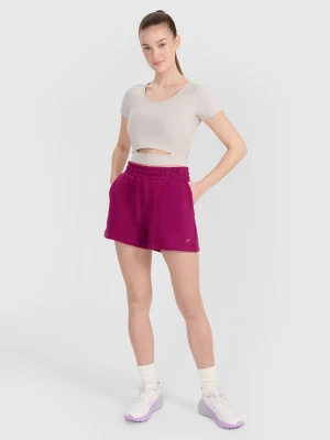 4F Spodenki dresowe damskie - fioletowe S