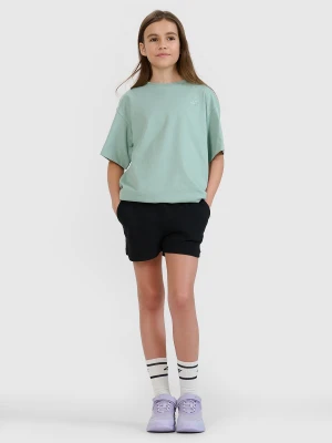 4F Spodenki dresowe dziewczęce - czarne 122/128 (6-8 lat)