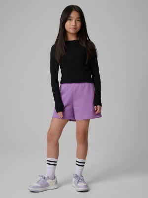 4F Spodenki dresowe dziewczęce - fioletowe 152 (11-12 lat)