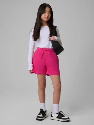 4F Spodenki dresowe dziewczęce - różowe 128 (7-8 lat)