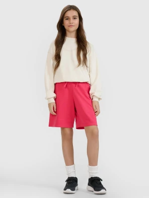 4F Spodenki dresowe dziewczęce - różowe 128 (7-8 lat)