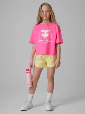 4F Spodenki dresowe dziewczęce - żółte 152 (11-12 lat)