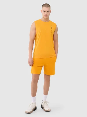 4F Spodenki dresowe męskie - pomarańczowe XL