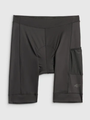 4F Spodenki kolarskie z żelową wkładką męskie - czarne XL