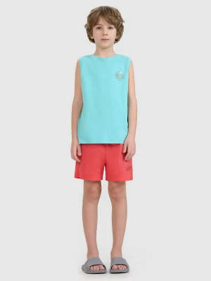 4F Spodenki plażowe boardshorty chłopięce - czerwone 134/140 (8-10 lat)