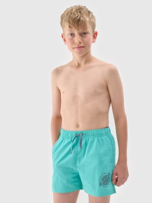 4F Spodenki plażowe boardshorty chłopięce - miętowe 146/152 (10-12 lat)