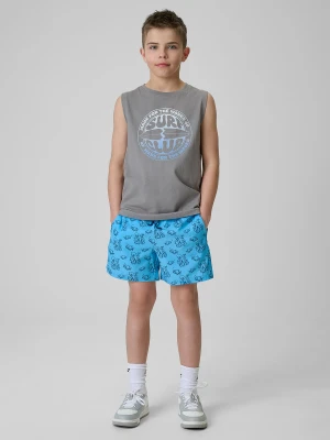 4F Spodenki plażowe boardshorty chłopięce - niebieskie 146/152 (10-12 lat)