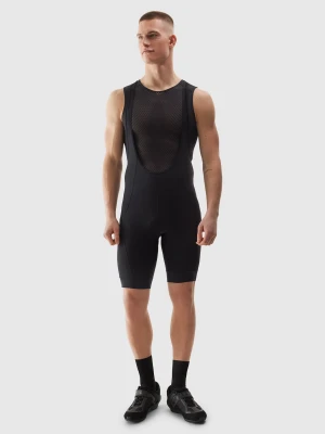 4F Spodenki rowerowe z szelkami męskie - czarne S