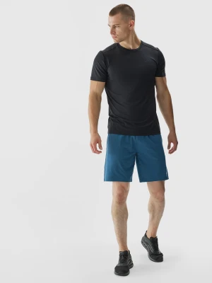 4F Spodenki treningowe regular szybkoschnące męskie - turkusowe M