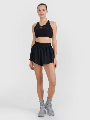 4F Spodenki treningowe szybkoschnące damskie - czarne XL