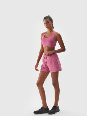 4F Spodenki treningowe szybkoschnące damskie - fioletowe XS