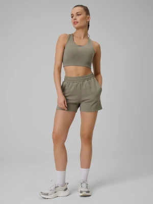 4F Spodenki treningowe szybkoschnące damskie - oliwkowe XL