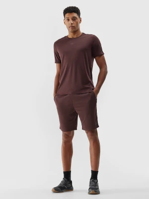 4F Spodenki treningowe szybkoschnące męskie - brązowe XL